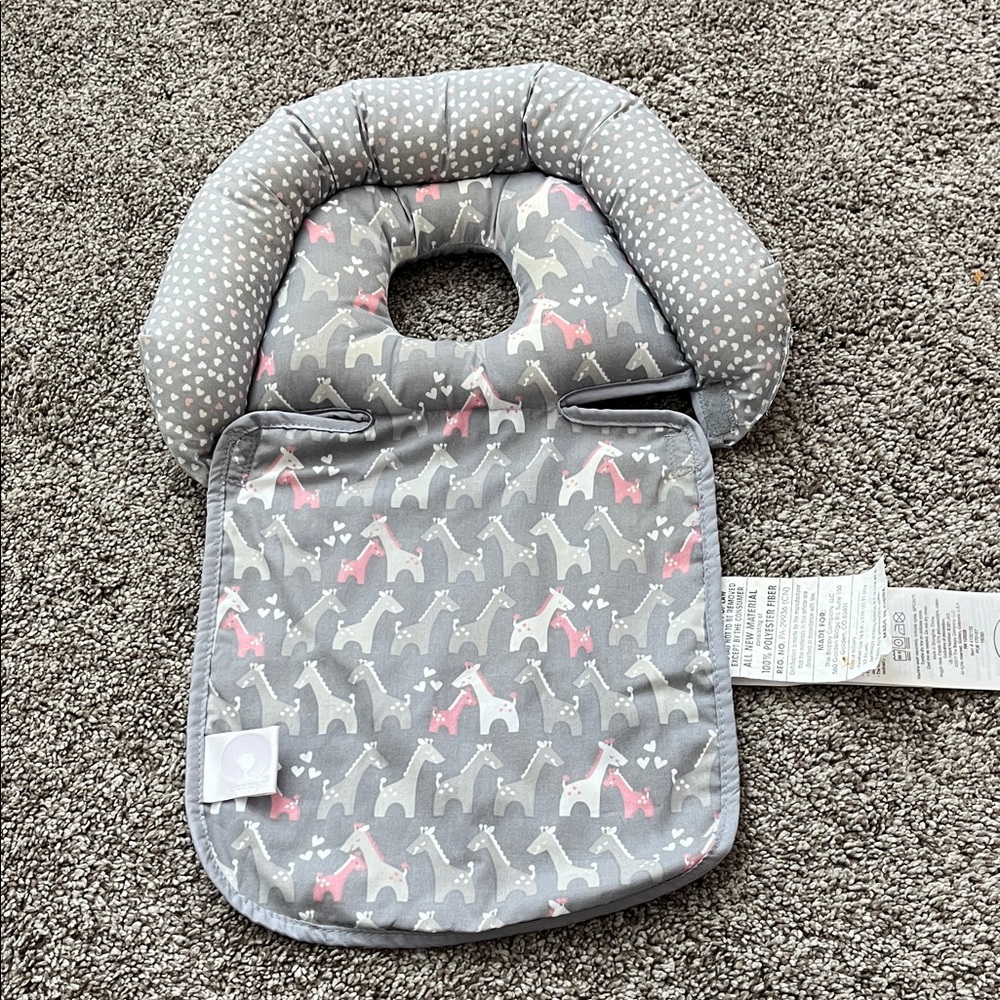 Boppy Gray and Pink Baby head positioner